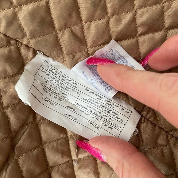 Land's End 3/4 Length Waxed Nylon Shell, Quilten Inner. Size XL EUC - Picture 9 of 16